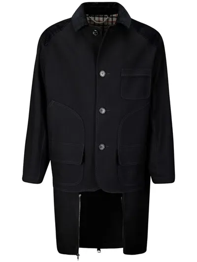 Maison Margiela Panelled Coat In Black