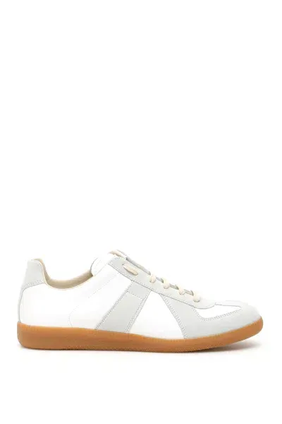 Maison Margiela Replica Leather Sneakers In White