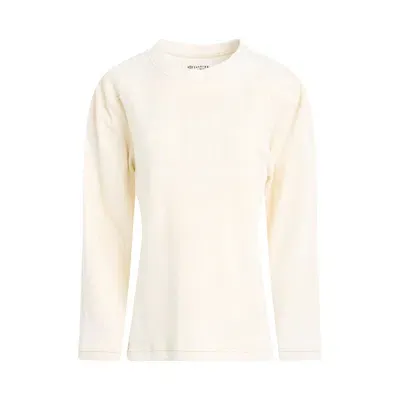 Maison Margiela Rib Cotton Logo Sweatshirt In Neutral