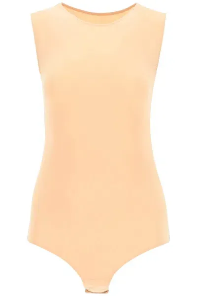 Maison Margiela Second Skin Sleeveless Lycra Bodysuit In Pink