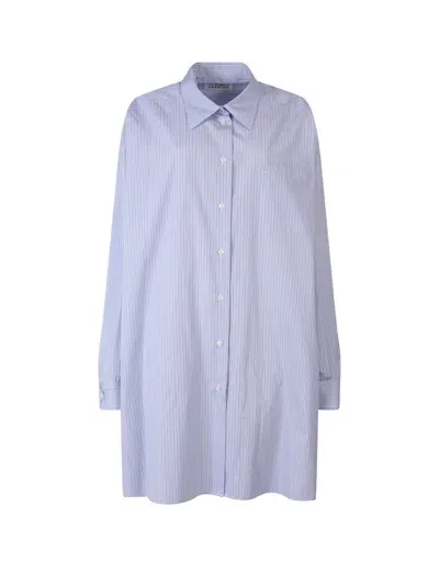 Maison Margiela Shirt In Bianco E Blu