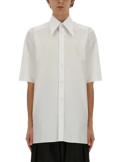 Maison Margiela Short-sleeved Shirt In White