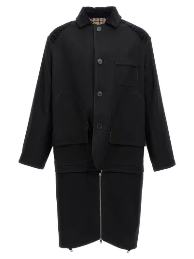 Maison Margiela Single-breasted Coat Coats, Trench Coats In Black