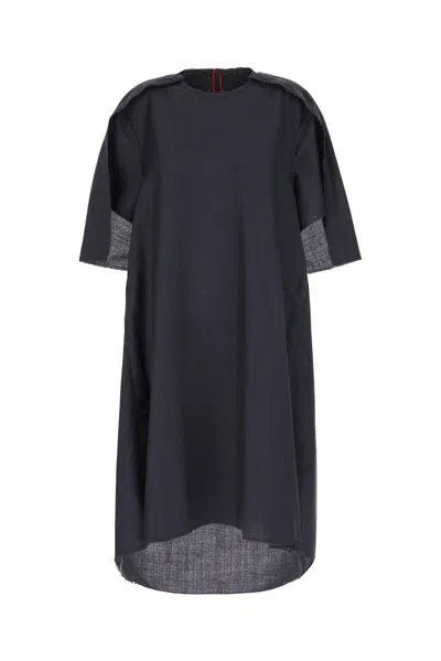 Maison Margiela Slate Mohair Blend Oversize Dress In 855