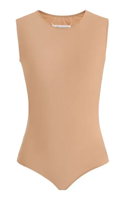 Maison Margiela Sleeveless Stretch-nylon Bodysuit In Neutral