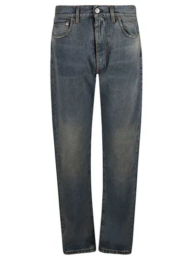 Maison Margiela Straight Buttoned Jeans In Light Classic Wash