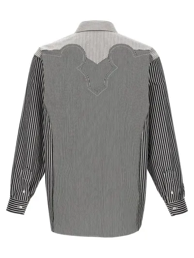 Maison Margiela Buttoned Striped Shirt In Multi