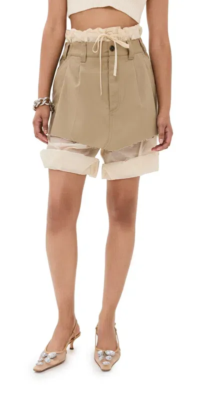 Maison Margiela Twill Shorts Camel/butter