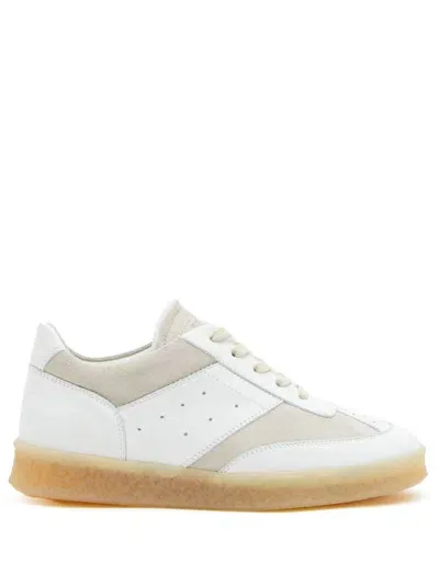 Maison Margiela Lace-up Sneakers In White