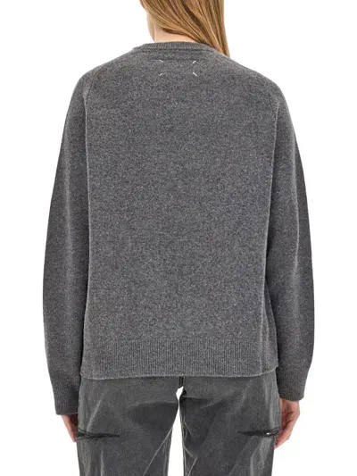 Maison Margiela Wool Jumper In Navy