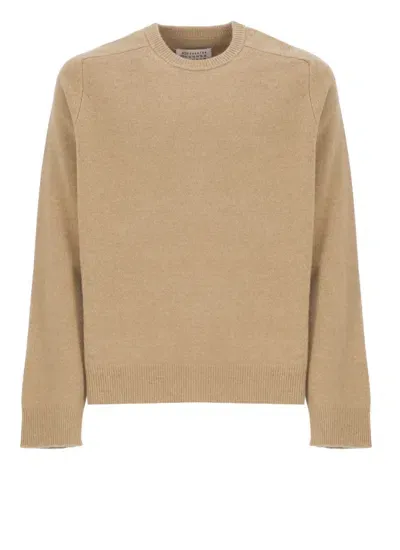 Maison Margiela Wool Sweater In Beige