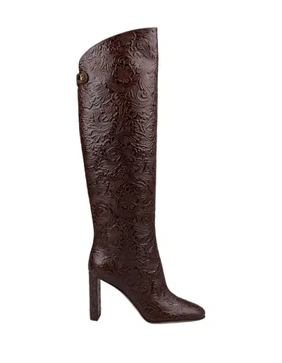 Maison Skorpios Adriana Borgia Boots In Brown Pecan Leather