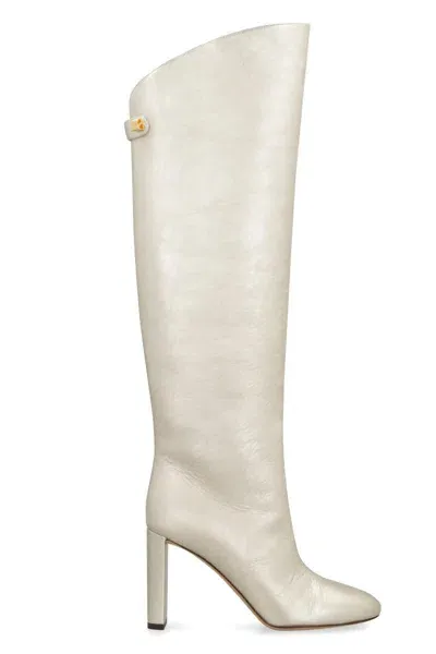 Maison Skorpios Adriana Leather Boots In Gold