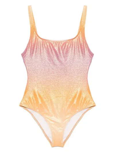 Maje Iridescent Swimsuit In Orange