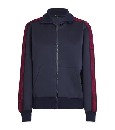 Maje Zip-up Track Jacket In Blue