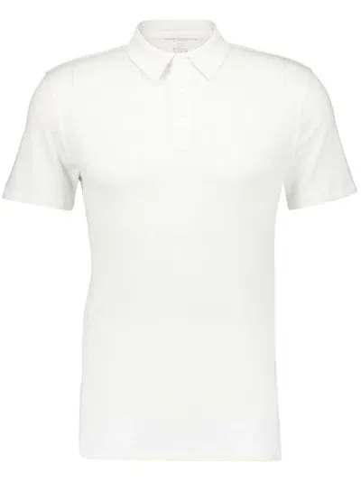 Majestic Short-sleeve Stretch-linen Polo Shirt In White