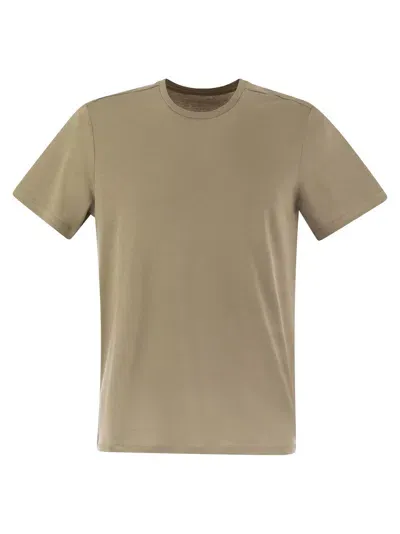 Majestic Short Sleeved T Shirt In Lyocell And Cotton In Neutral