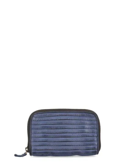 Majo Leather Wallet In Blue