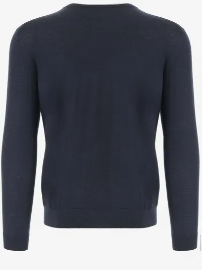 Malo Round Neck Jersey ml In Blue