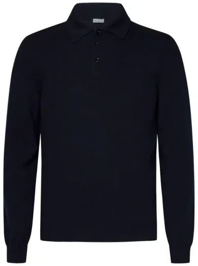 Malo Blue Knit Polo Shirt