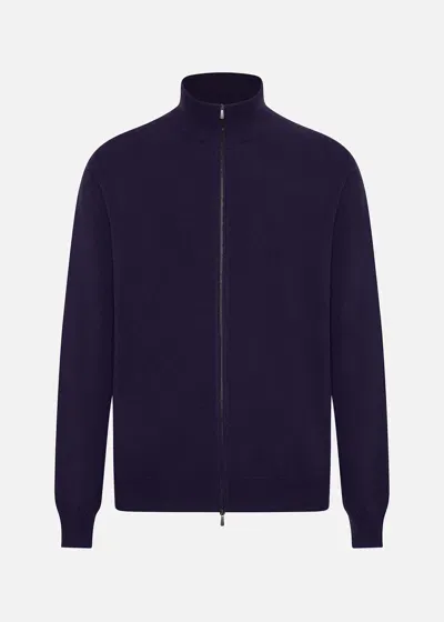 Malo Bomber In Cashmere In Blue