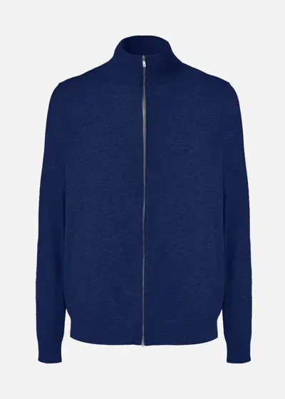 Malo Bomber In Cashmere In Blue