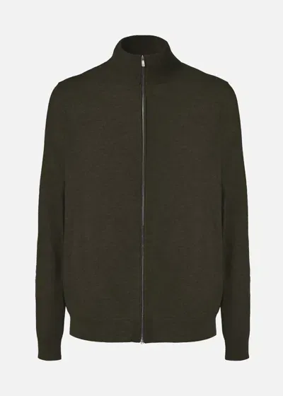 Malo Bomber In Cashmere In Brown