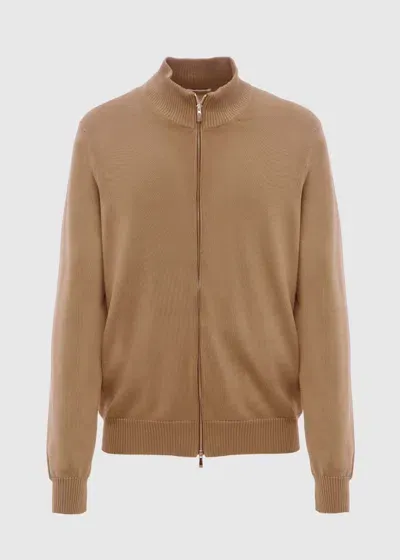 Malo Bomber In Cashmere Light In Brown