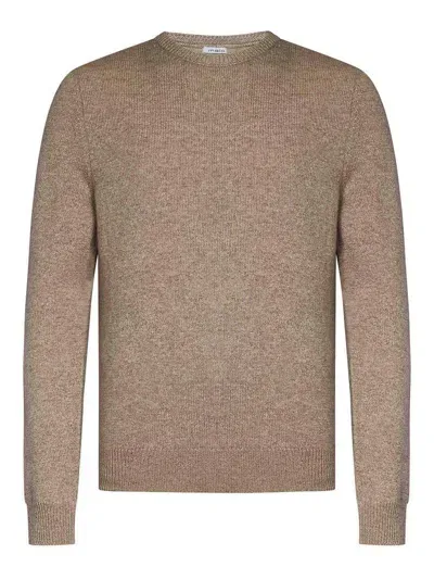 Malo Brown Cashmere Knit Crewneck Sweater