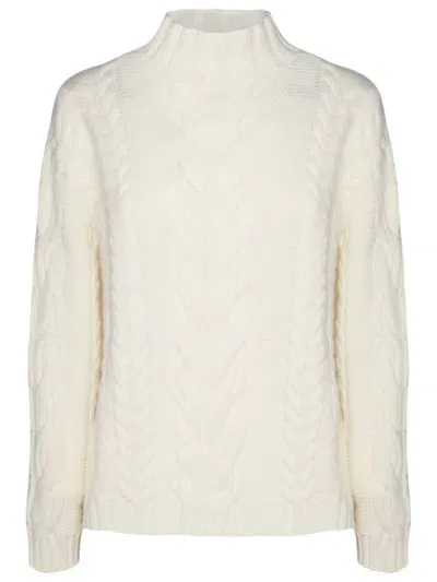 Malo Cable-knit Cashmere Jumper In White