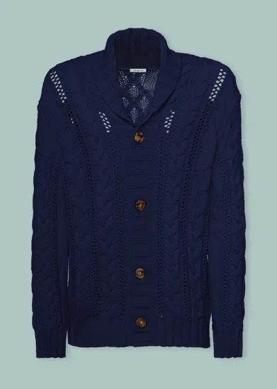 Malo Cardigan In Misto Cashmere In Blue