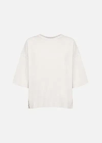 Malo Crew-neck Cotton Jersey Sweater In White