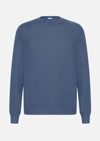 Malo Crew-neck Sweatshirt In Cashmere In Blue