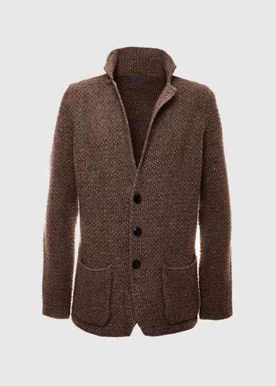 Malo Giacca In Cashmere In Brown