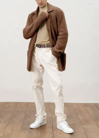 Malo Giacca In Lana E Cashmere In Brown