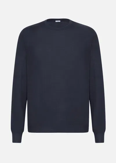 Malo Maglia Girocollo In Cashmere In Blue