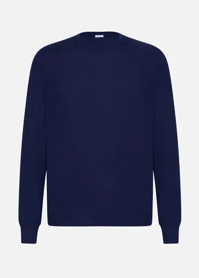 Malo Maglia Girocollo In Cashmere In Blue