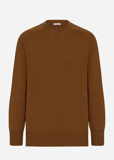 Malo Maglia Girocollo In Cashmere In Brown