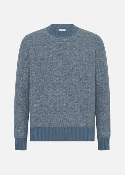 Malo Maglia Girocollo In Cashmere In Blue