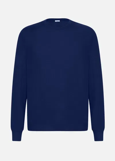 Malo Maglia Girocollo In Cashmere In Blue