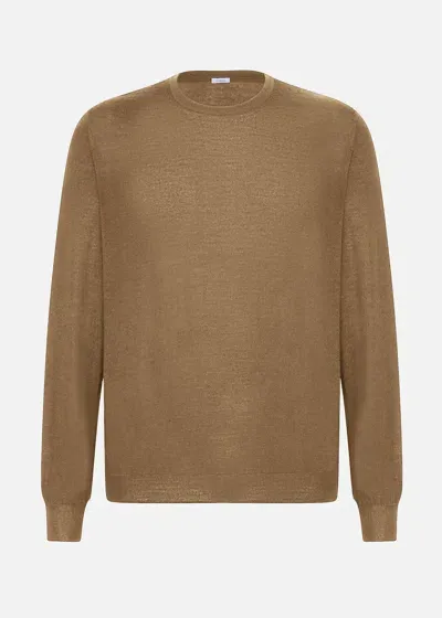 Malo Maglia Girocollo In Cashmere In Brown