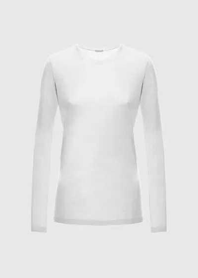 Malo Maglia Girocollo In Cashmere Light In White