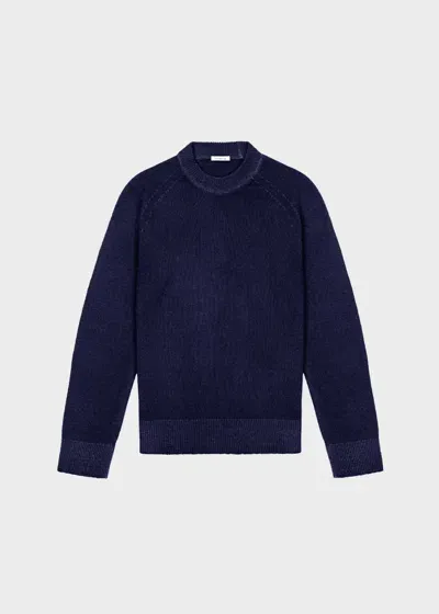 Malo Maglia Girocollo In Misto Cashmere In Blue