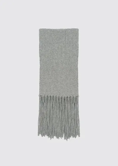 Malo Alpaca, Silk And Wool Maxi Scarf In Gray