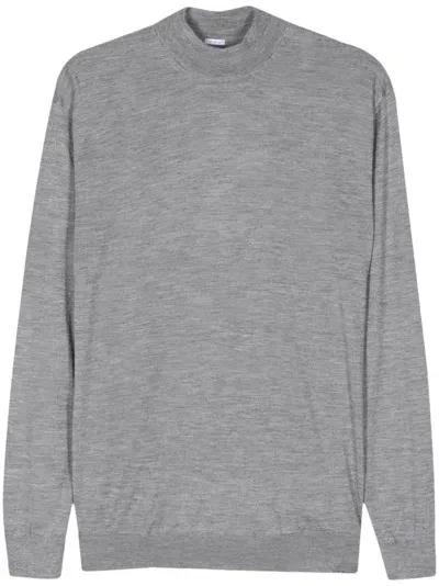 Malo Mock-neck Sweater In Grey