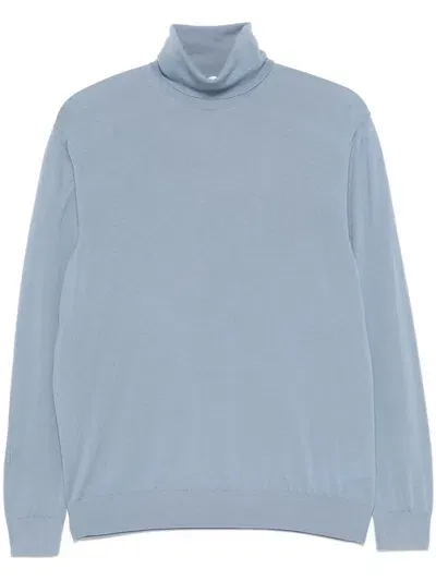 Malo Roll-neck Sweater In Blue