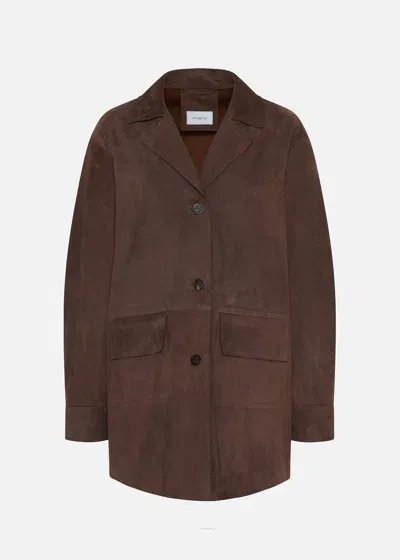 Malo Suede Shirt Jacket In Brown