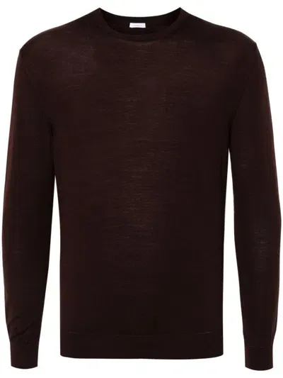 Malo Virgin Wool Sweater In Brown