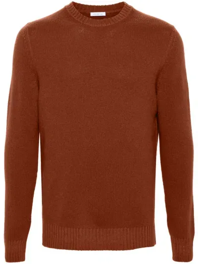 Malo Wool Crew Neck Jumper In Red