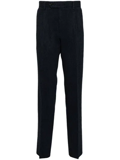 Man On The Boon. Corduroy Wool-blend Trousers In Blue